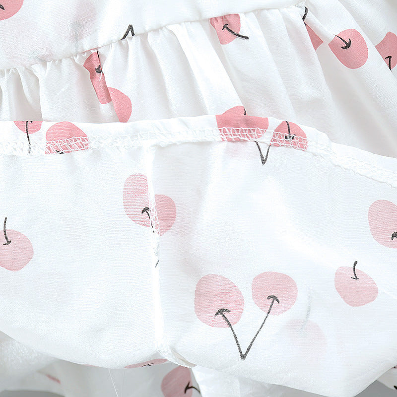 Baby Girl Flower-Sleeve Gauze Dress – Summer Infant Clothes