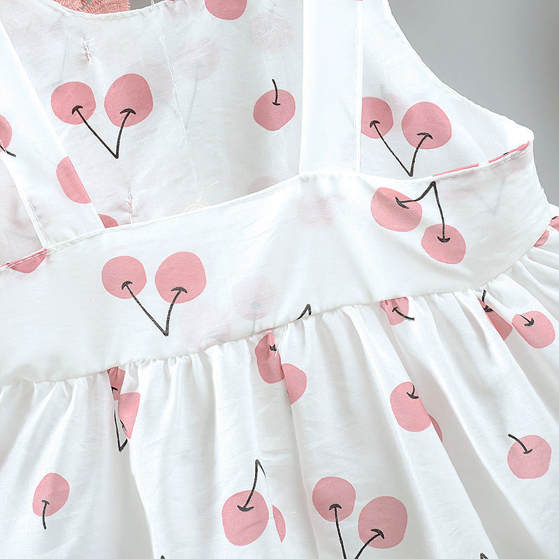 Baby Girl Flower-Sleeve Gauze Dress – Summer Infant Clothes