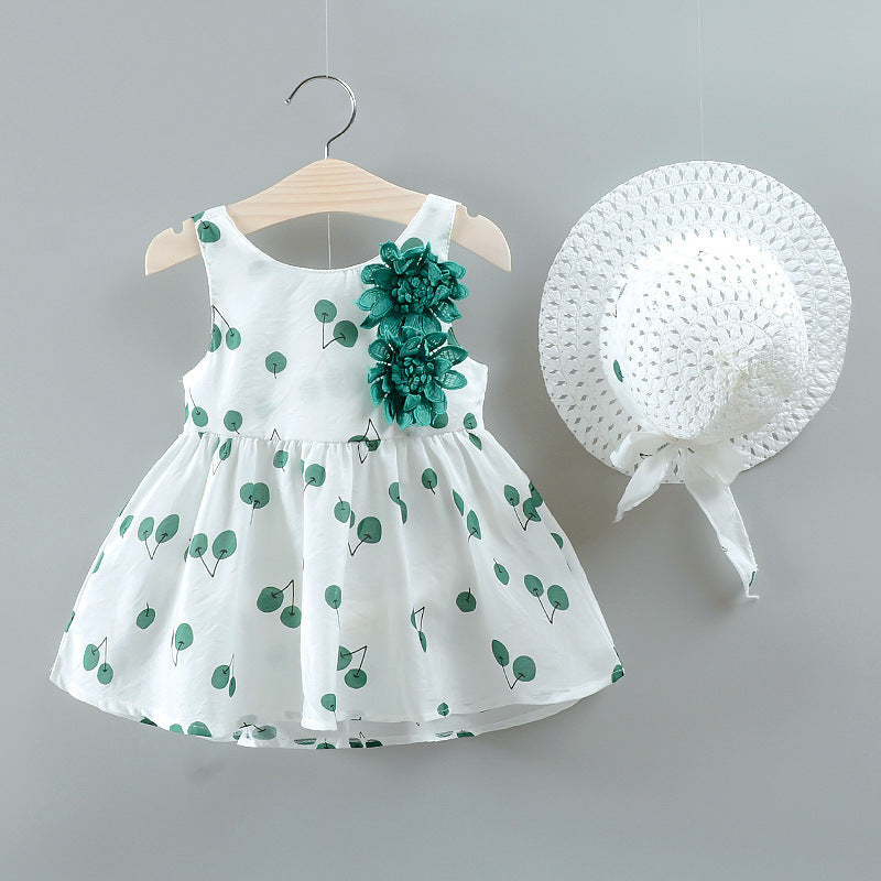 Baby Girl Flower-Sleeve Gauze Dress – Summer Infant Clothes