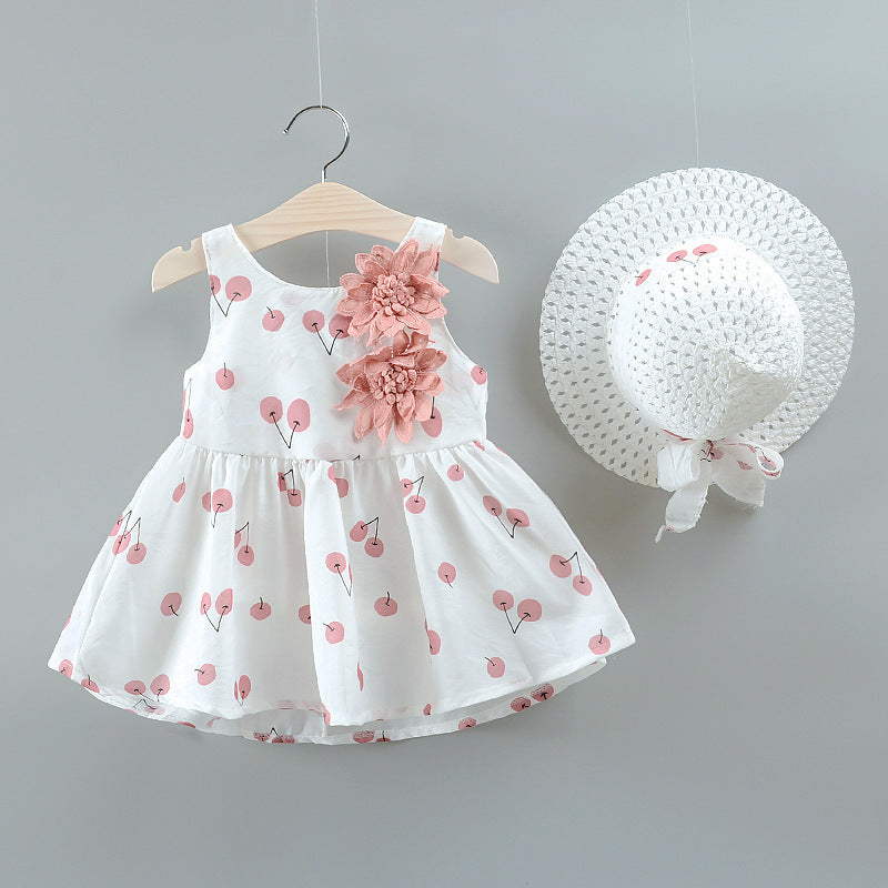 Baby Girl Flower-Sleeve Gauze Dress – Summer Infant Clothes