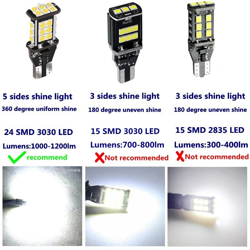 Reverse Back Up Light Bulb 921 912 W16W 904 906 916 Super White 6000K