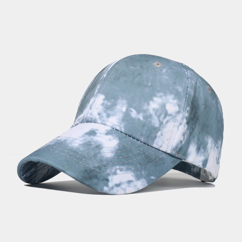 New Tie-Dye Graffiti Baseball Cap with Curved Brim for Men and Women
