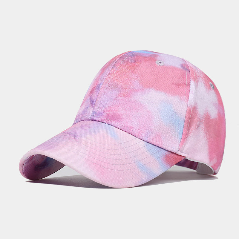 New Tie-Dye Graffiti Baseball Cap with Curved Brim for Men and Women