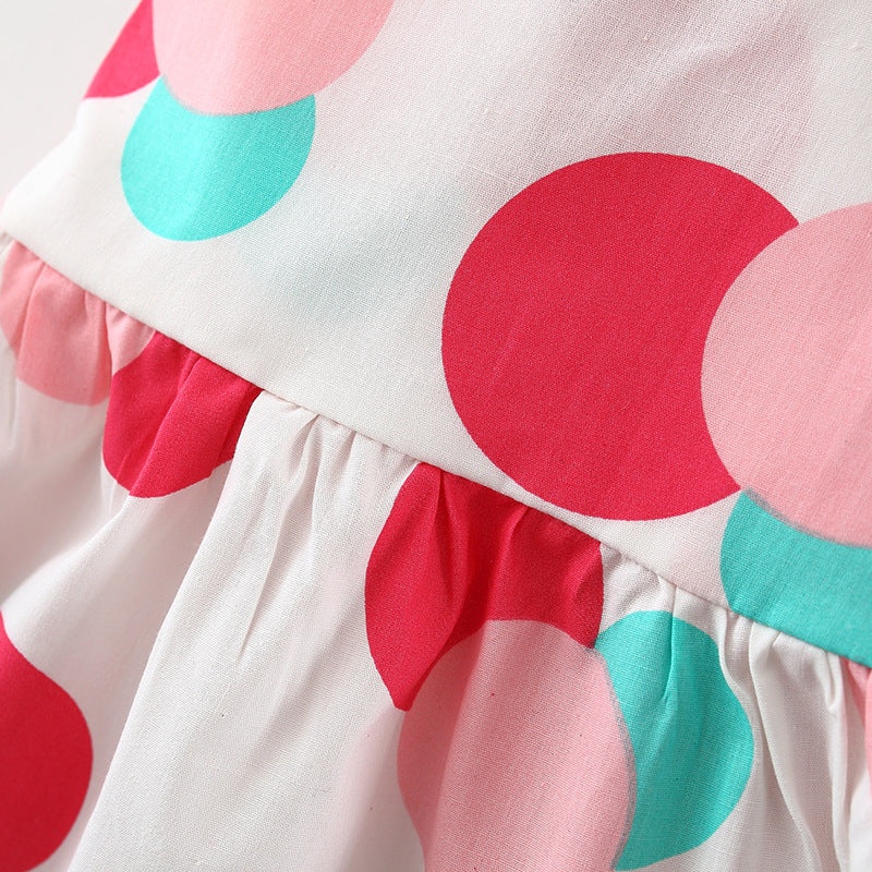 Children's Skirt Summer Style Full Circle Printed Bow Skirt With Hat Girls Children's Clothing