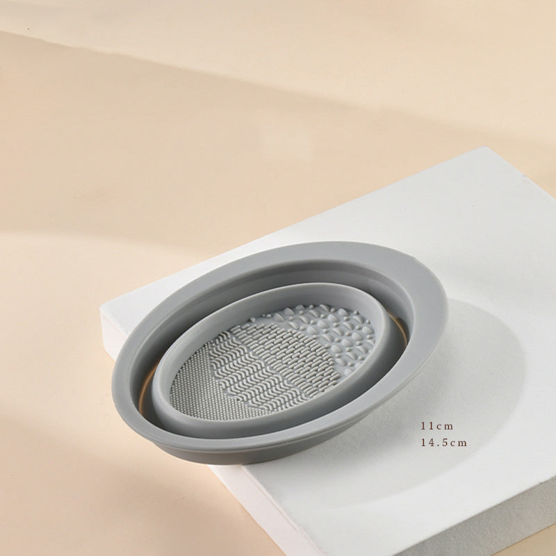 Makeup Brush Cleaning Pad – Scrubbing Plate & Cleaning Bowl Tool