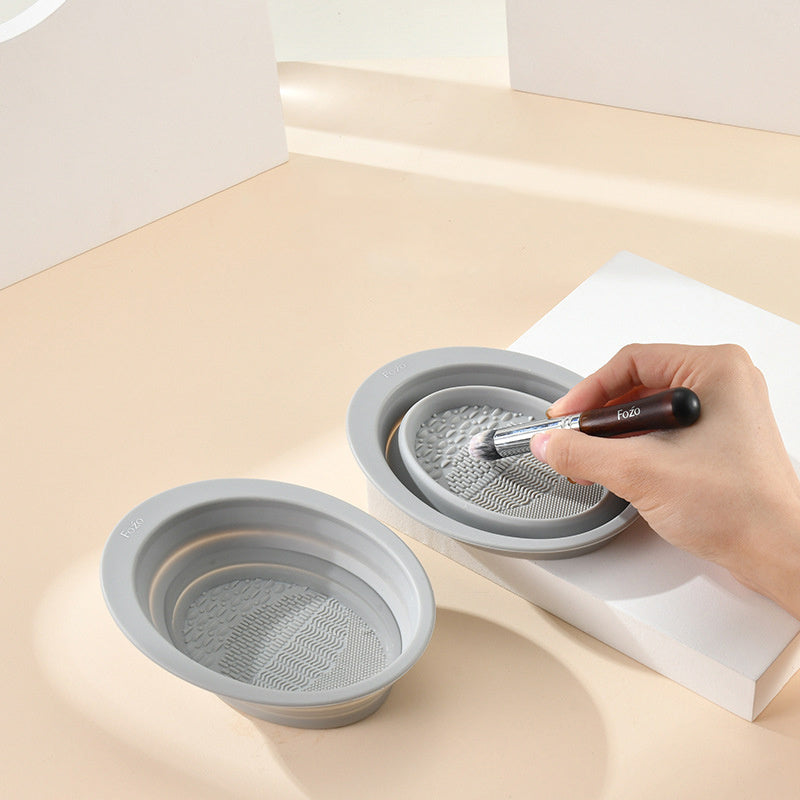 Makeup Brush Cleaning Pad – Scrubbing Plate & Cleaning Bowl Tool