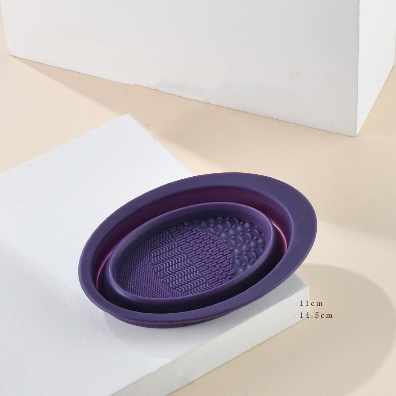 Makeup Brush Cleaning Pad – Scrubbing Plate & Cleaning Bowl Tool