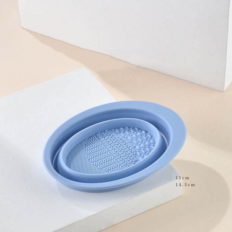 Makeup Brush Cleaning Pad – Scrubbing Plate & Cleaning Bowl Tool