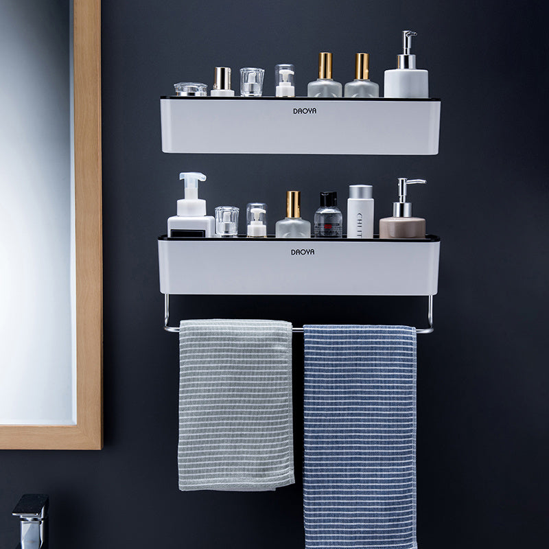 Bathroom Shelf with Toothpaste Cup – Perforated Ceramic Tile Wall Mounted