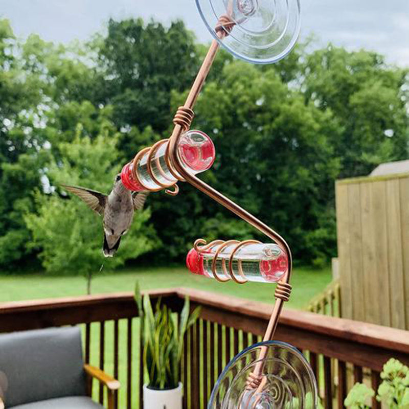 Easy Clean Hummingbird Feeder – Suction Cup Bird Drinker for Garden and Deck Wild Birds