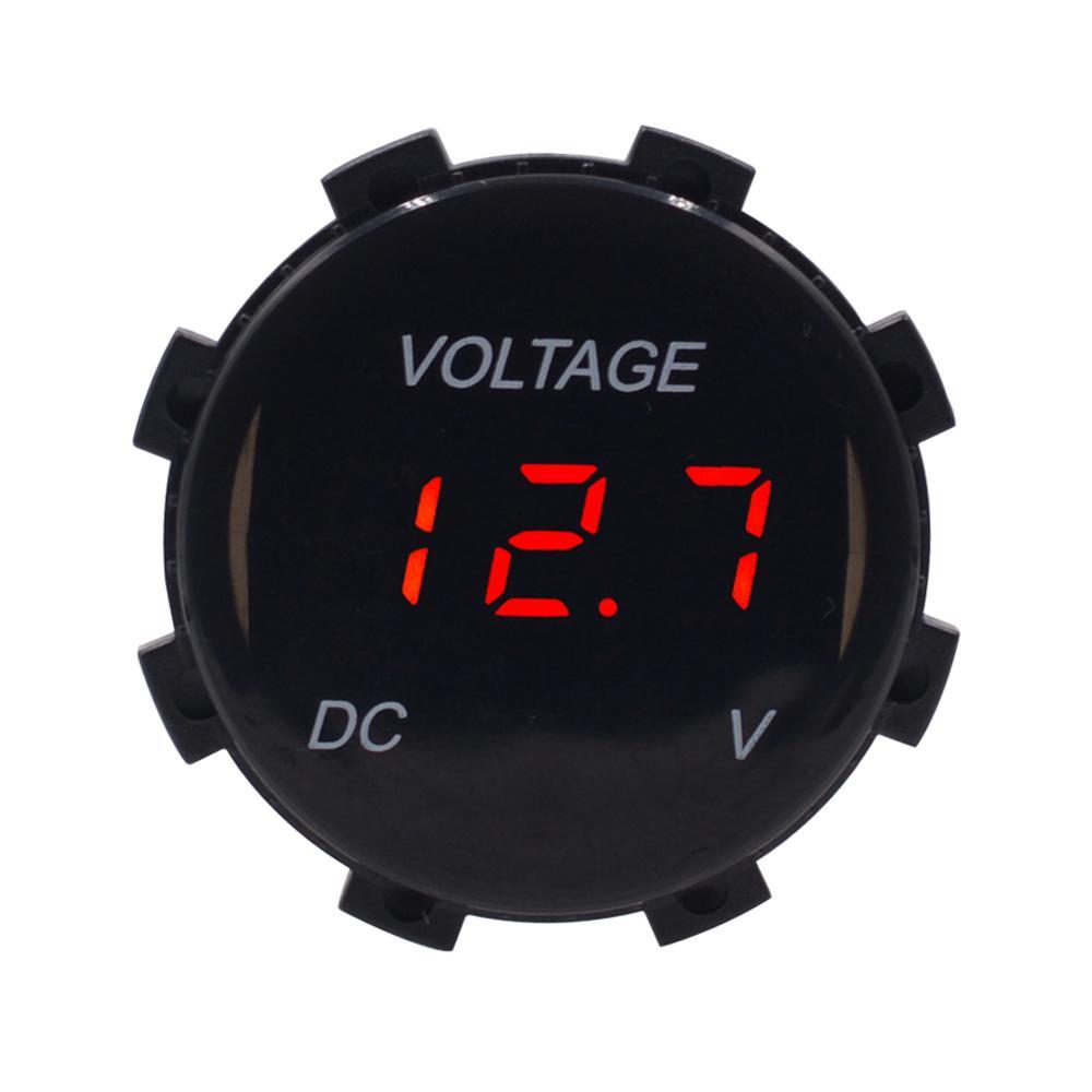Automobile Waterproof Digital Display Voltmeter with LED Lens (Motorcycle Instrument)