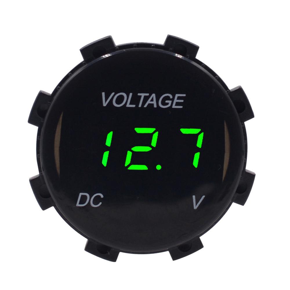 Automobile Waterproof Digital Display Voltmeter with LED Lens (Motorcycle Instrument)