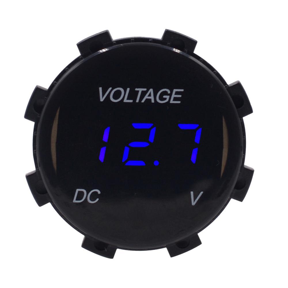Automobile Waterproof Digital Display Voltmeter with LED Lens (Motorcycle Instrument)