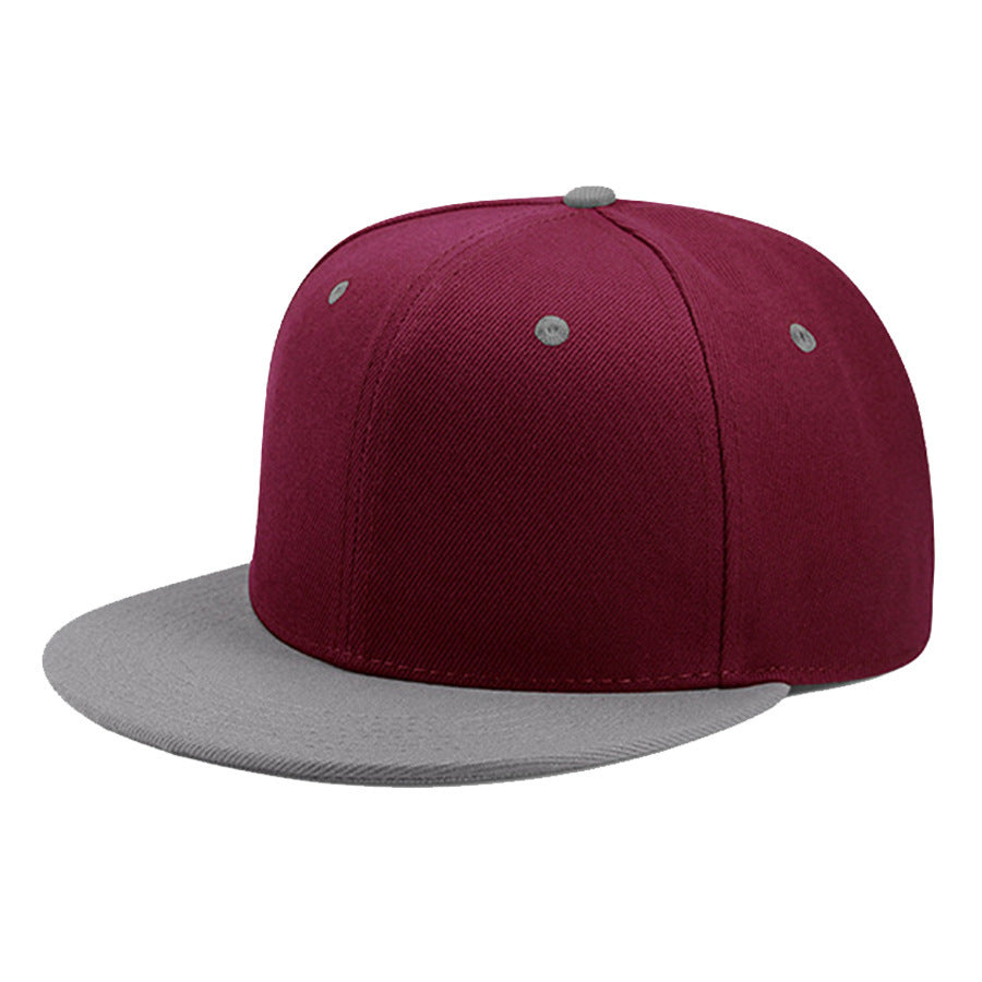 Adjustable Unisex Cotton Baseball Snapback Cap with Wide Flat Brim