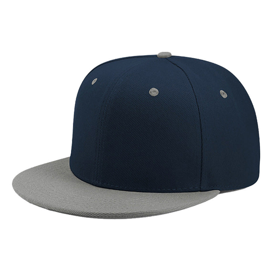 Adjustable Unisex Cotton Baseball Snapback Cap with Wide Flat Brim