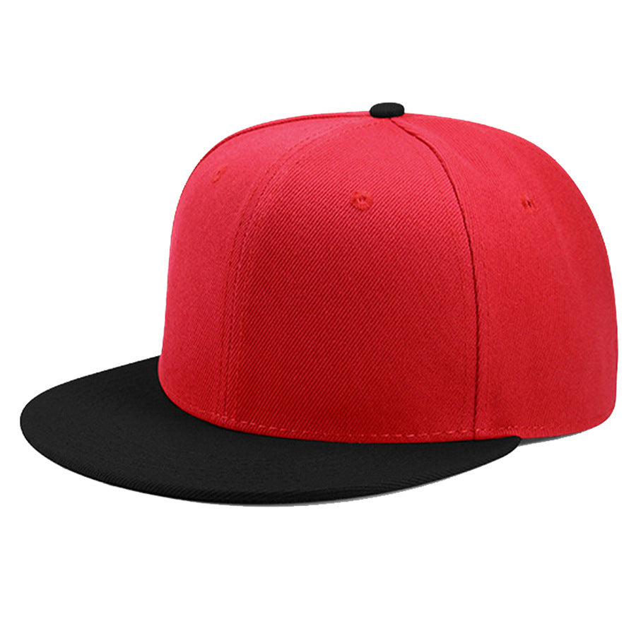 Adjustable Unisex Cotton Baseball Snapback Cap with Wide Flat Brim