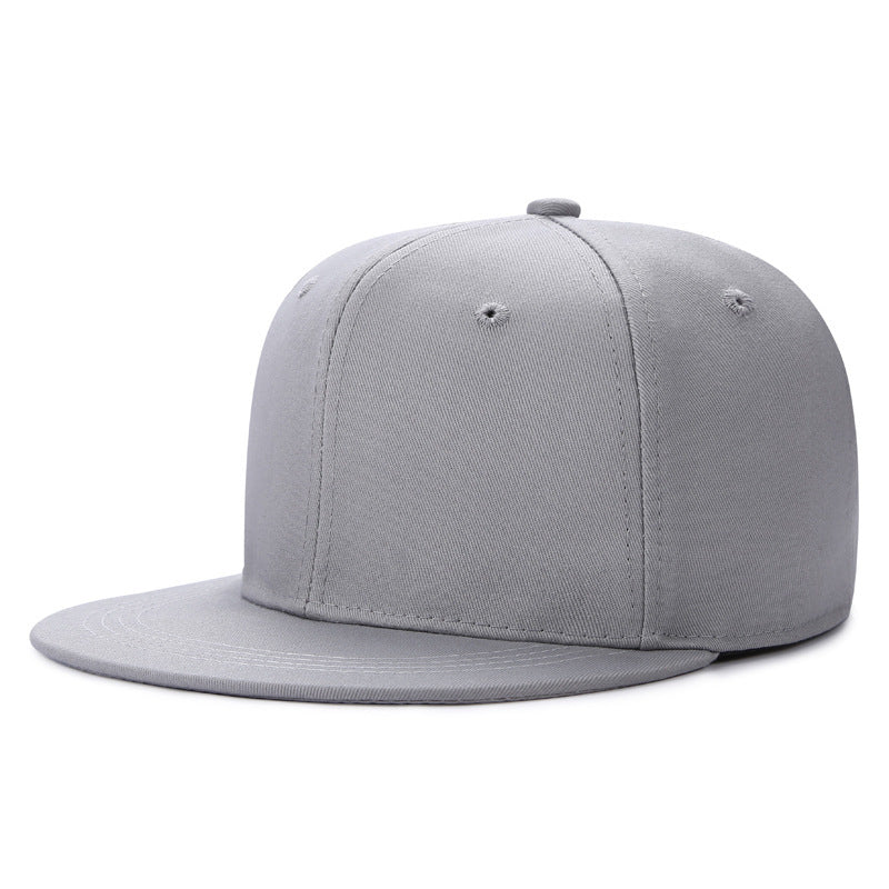 Adjustable Unisex Cotton Baseball Snapback Cap with Wide Flat Brim