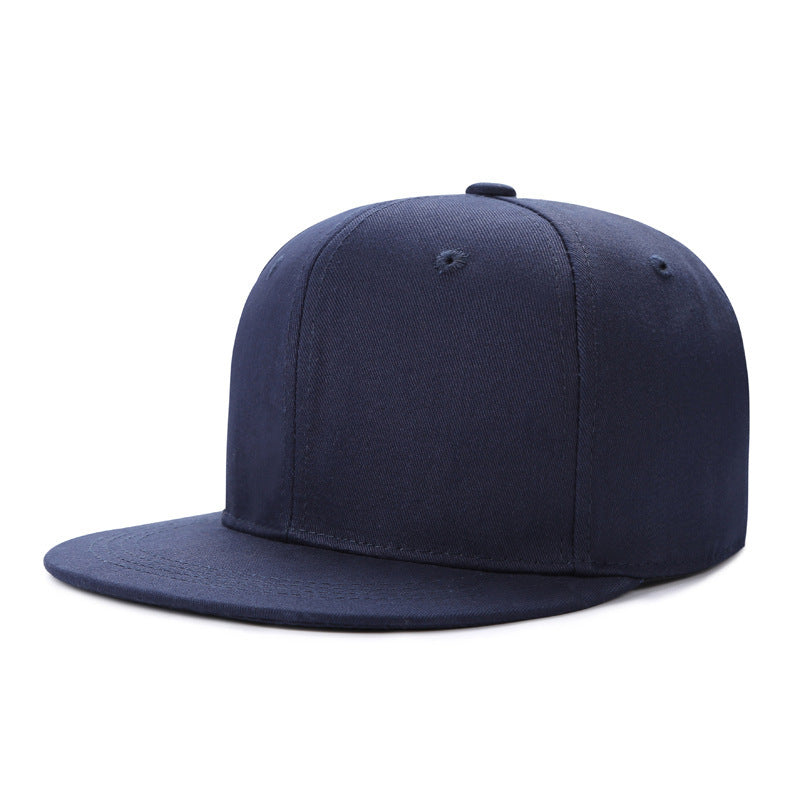 Adjustable Unisex Cotton Baseball Snapback Cap with Wide Flat Brim