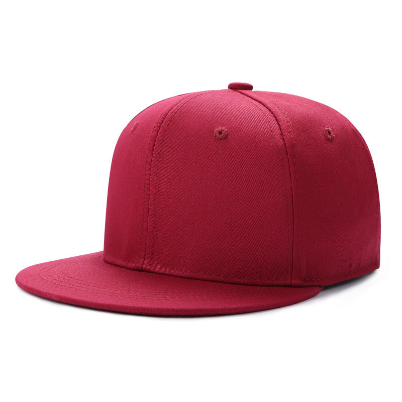 Adjustable Unisex Cotton Baseball Snapback Cap with Wide Flat Brim