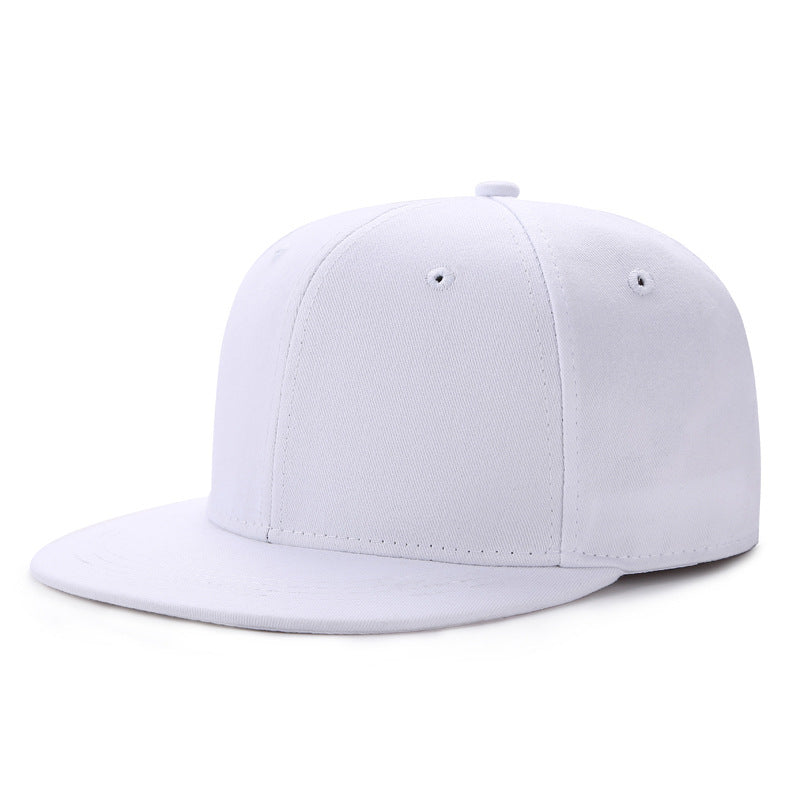 Adjustable Unisex Cotton Baseball Snapback Cap with Wide Flat Brim