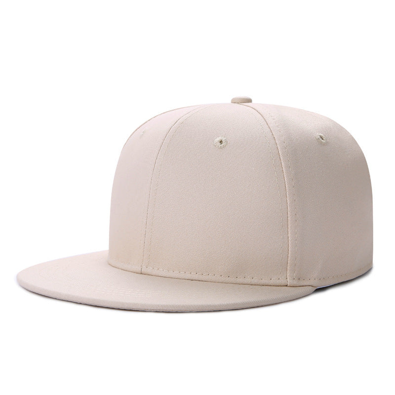 Adjustable Unisex Cotton Baseball Snapback Cap with Wide Flat Brim