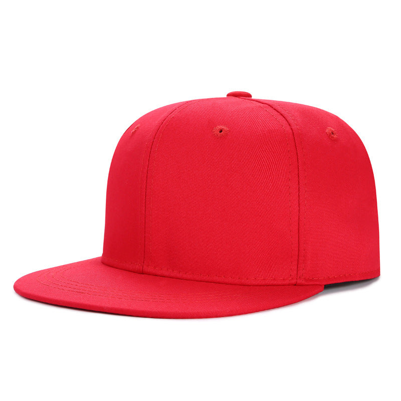 Adjustable Unisex Cotton Baseball Snapback Cap with Wide Flat Brim