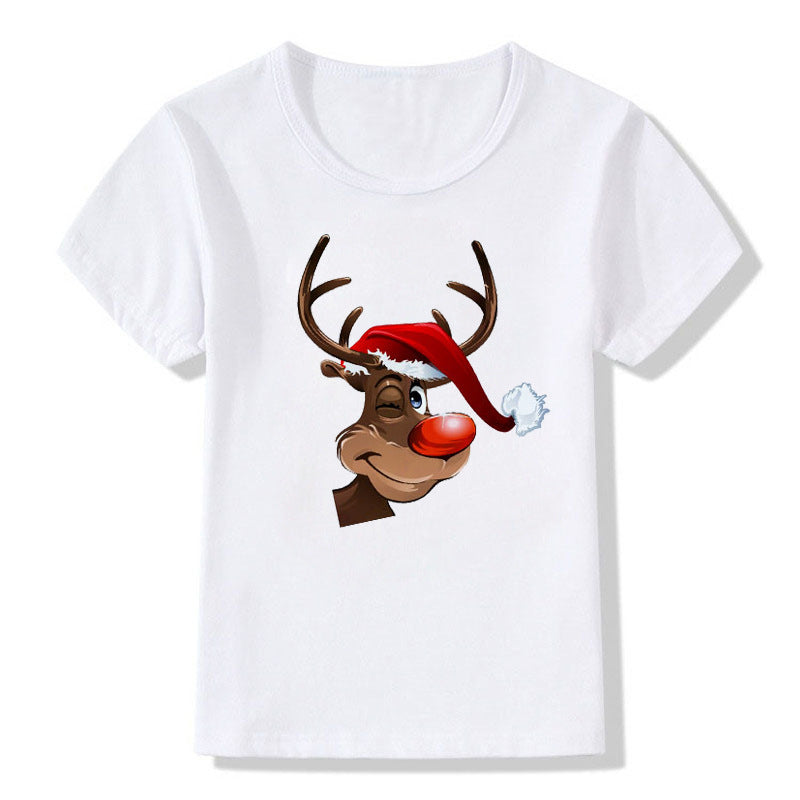 Unisex Cotton Crew Neck Christmas Tee Regular Fit Kids