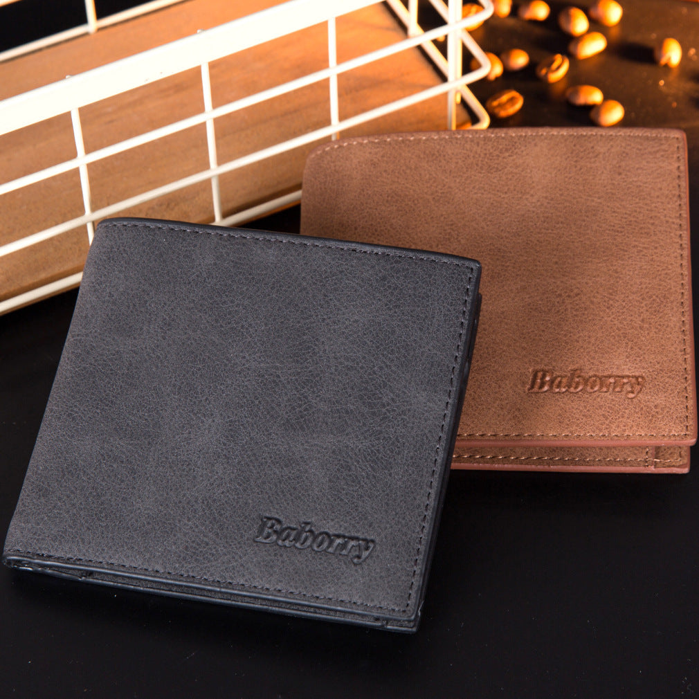 Men's Fashion RFID Wallet with Coin Pouch – Small Mini Zipper Wallet