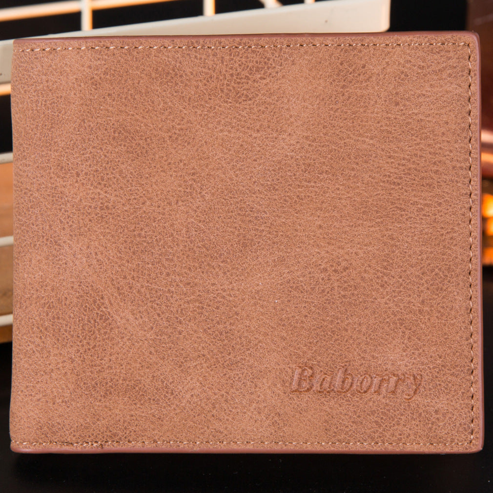 Men's Fashion RFID Wallet with Coin Pouch – Small Mini Zipper Wallet