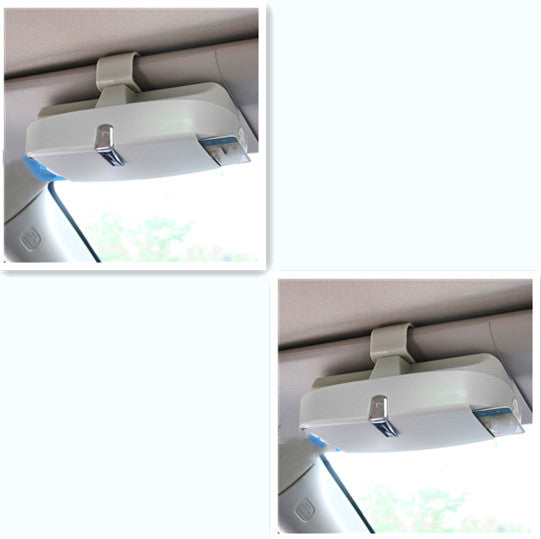 Car Sun Visor Glasses Case – Clip-On Holder for Glasses & Bills