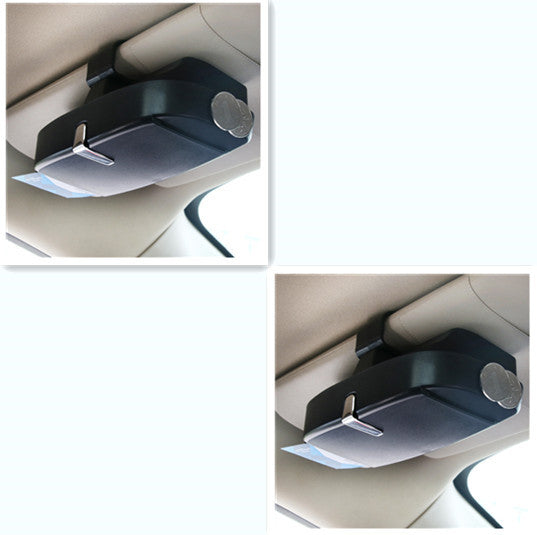 Car Sun Visor Glasses Case – Clip-On Holder for Glasses & Bills