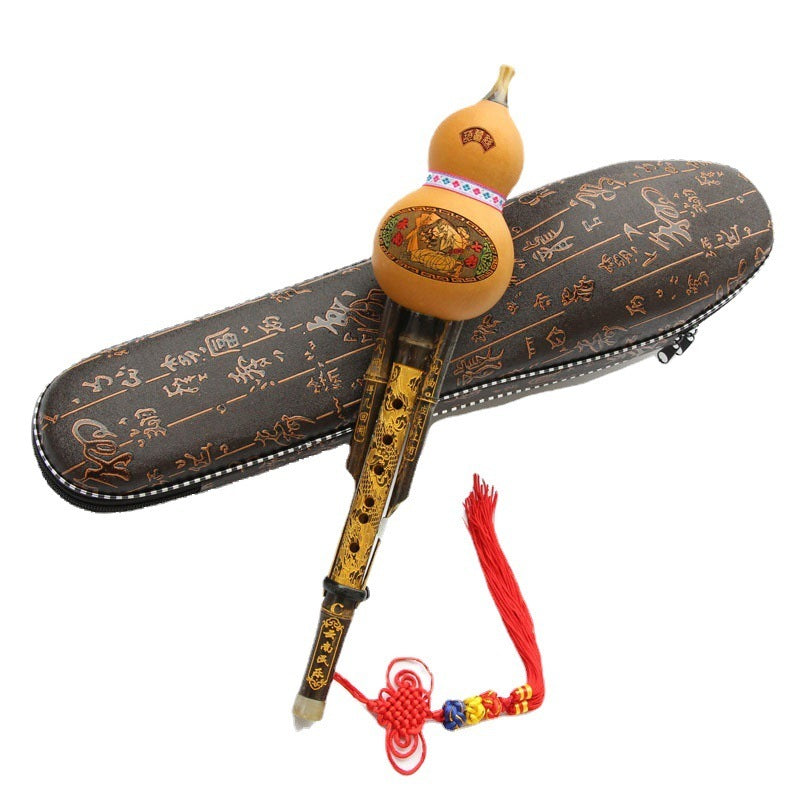 Natural Purple Bamboo Gourd Silk Beginner C- and B-Adjusted Musical Instrument