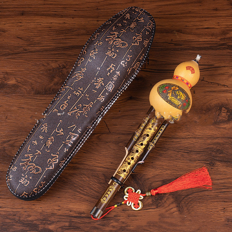 Natural Purple Bamboo Gourd Silk Beginner C- and B-Adjusted Musical Instrument