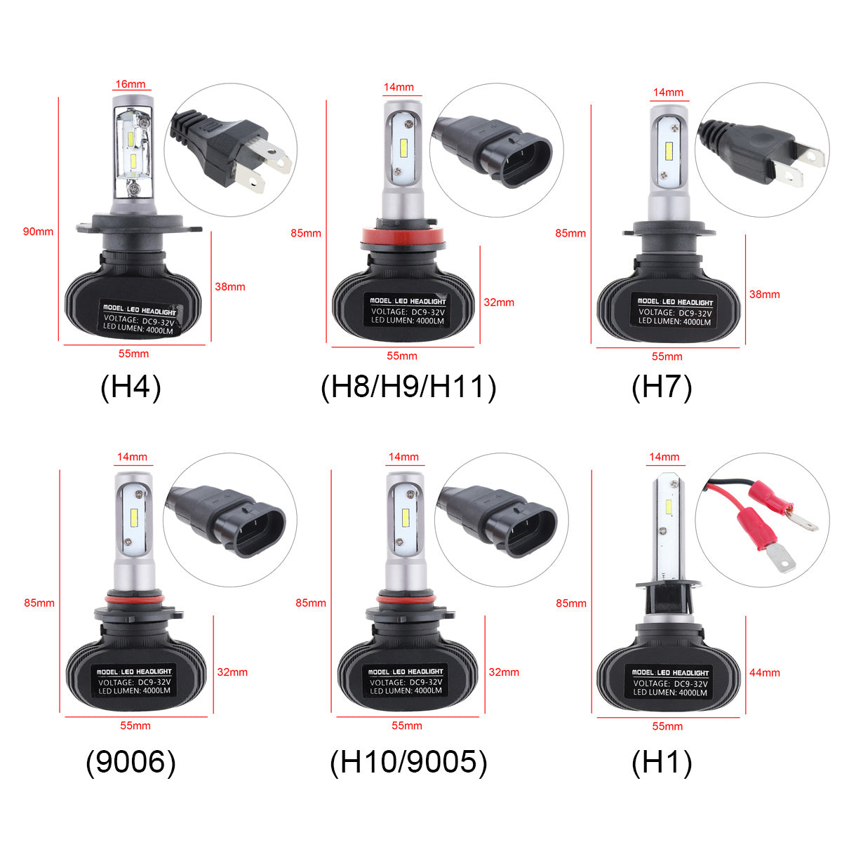 LED Headlight S1-CSP Type LED Headlight Far And Near Beam Integration Retrofit H4H79005