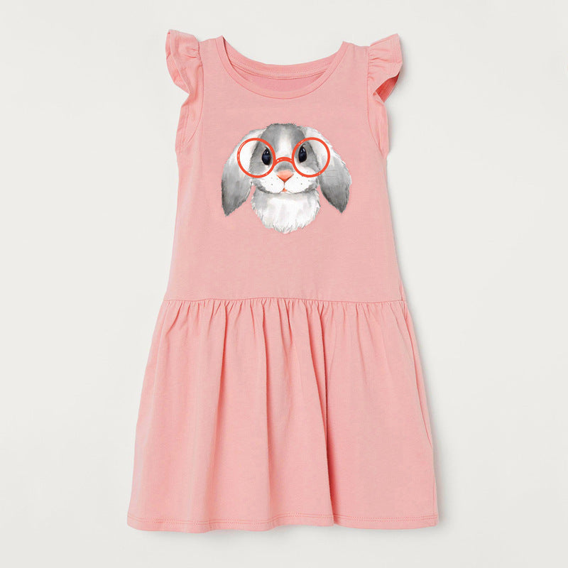 European And American Children's Clothing Sleeveless Girls Dress Knitting