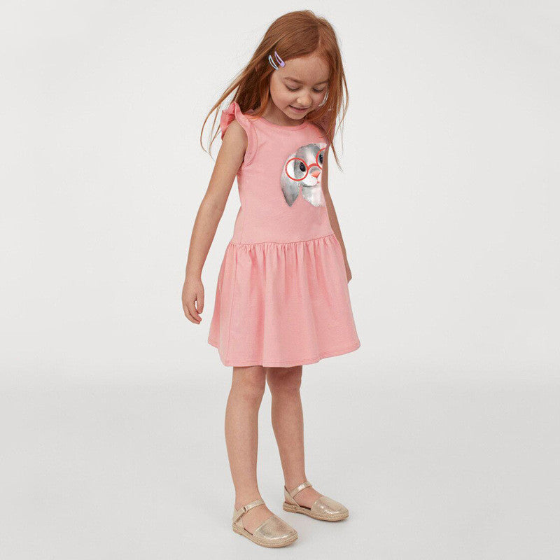 European And American Children's Clothing Sleeveless Girls Dress Knitting