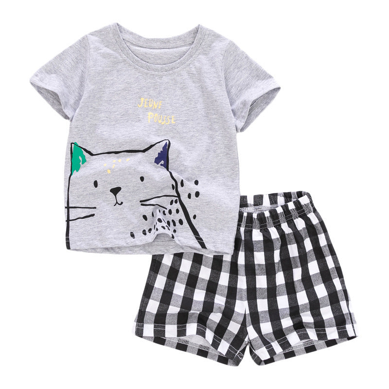 Children's Suit European And American Style Summer New Short Sleeves