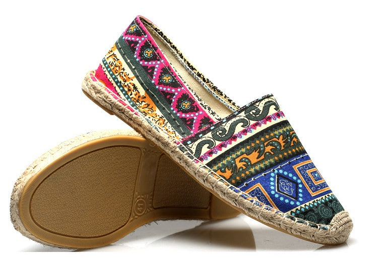 Mens Breathable Hemp Canvas Summer Espadrilles – Casual Slip-On Loafers