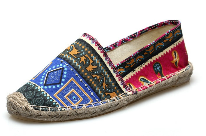 Mens Breathable Hemp Canvas Summer Espadrilles – Casual Slip-On Loafers