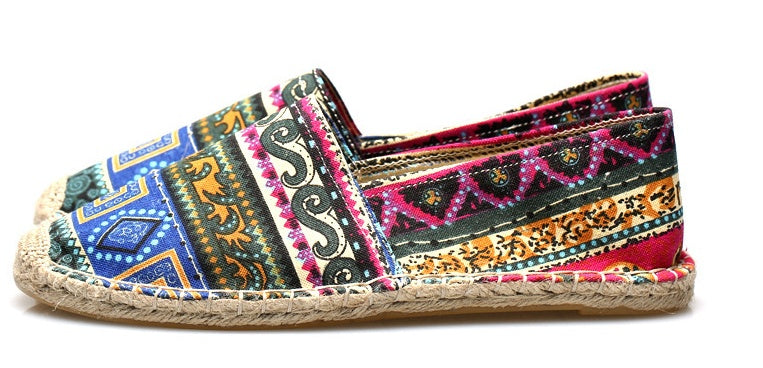 Mens Breathable Hemp Canvas Summer Espadrilles – Casual Slip-On Loafers