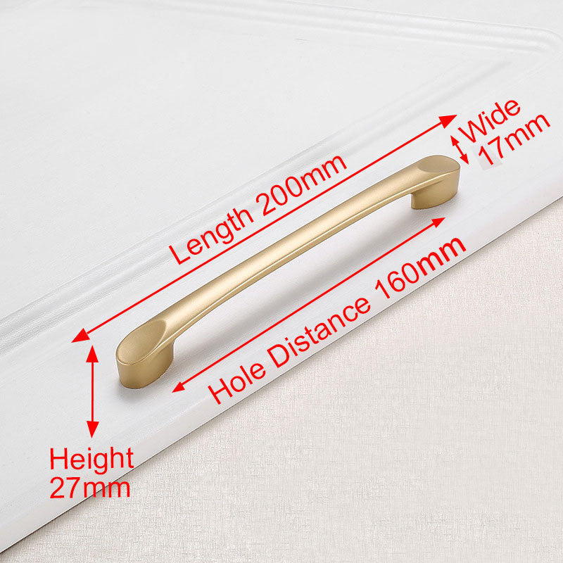 Golden Solid Cabinet Wardrobe Handle Modern Furniture