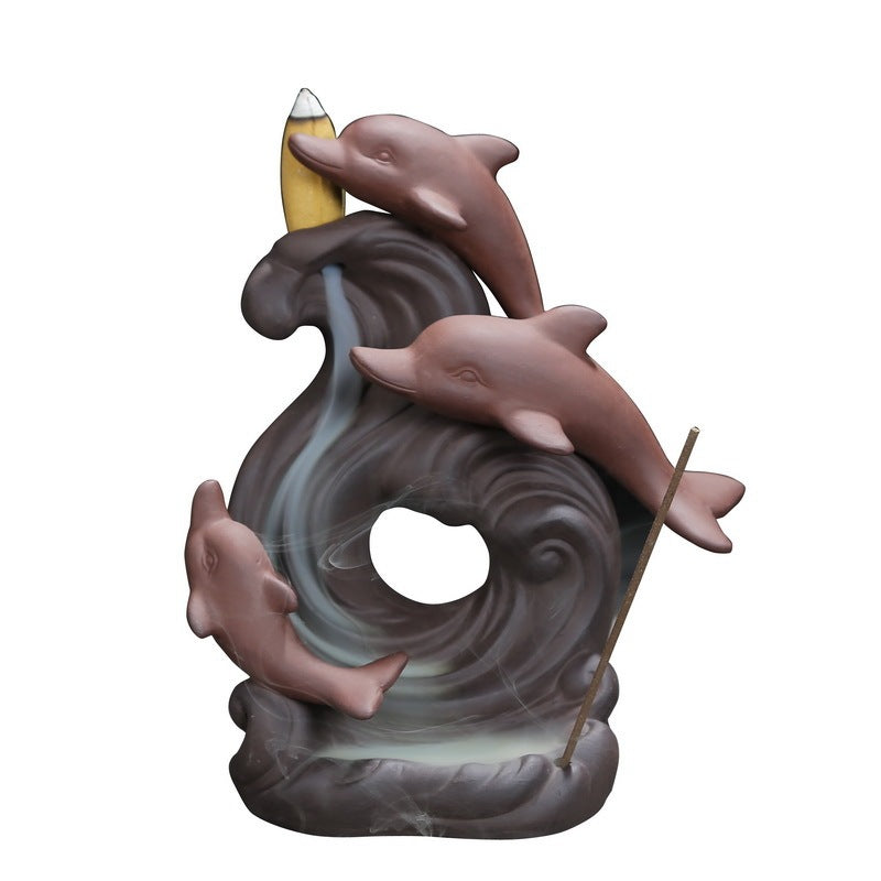 Home Interior Decoration Purple Sand Dolphin