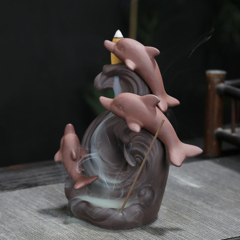 Home Interior Decoration Purple Sand Dolphin