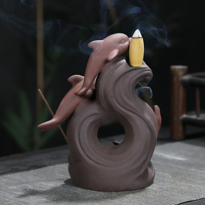 Home Interior Decoration Purple Sand Dolphin