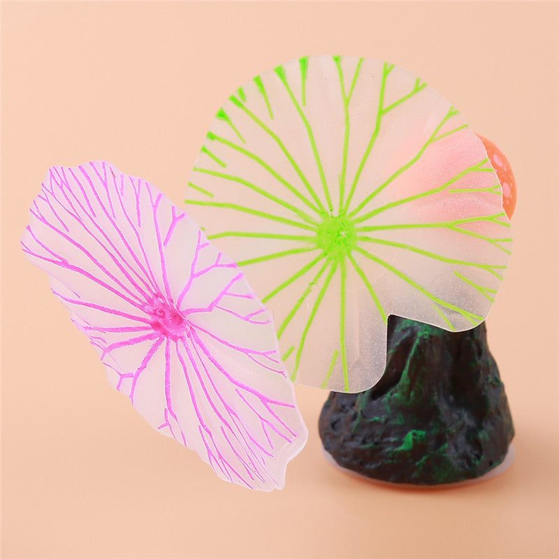 Aquarium Landscaping Simulation Lotus Lotus Leaf Mushroom