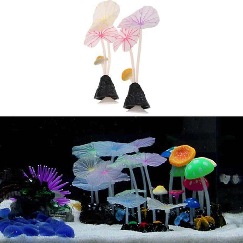 Aquarium Landscaping Simulation Lotus Lotus Leaf Mushroom
