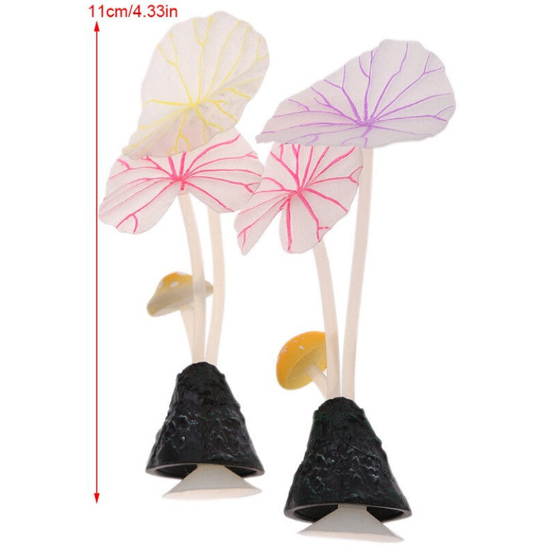 Aquarium Landscaping Simulation Lotus Lotus Leaf Mushroom
