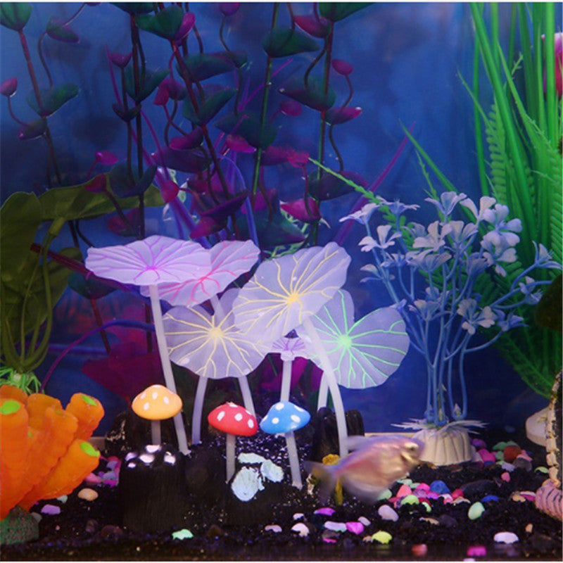 Aquarium Landscaping Simulation Lotus Lotus Leaf Mushroom