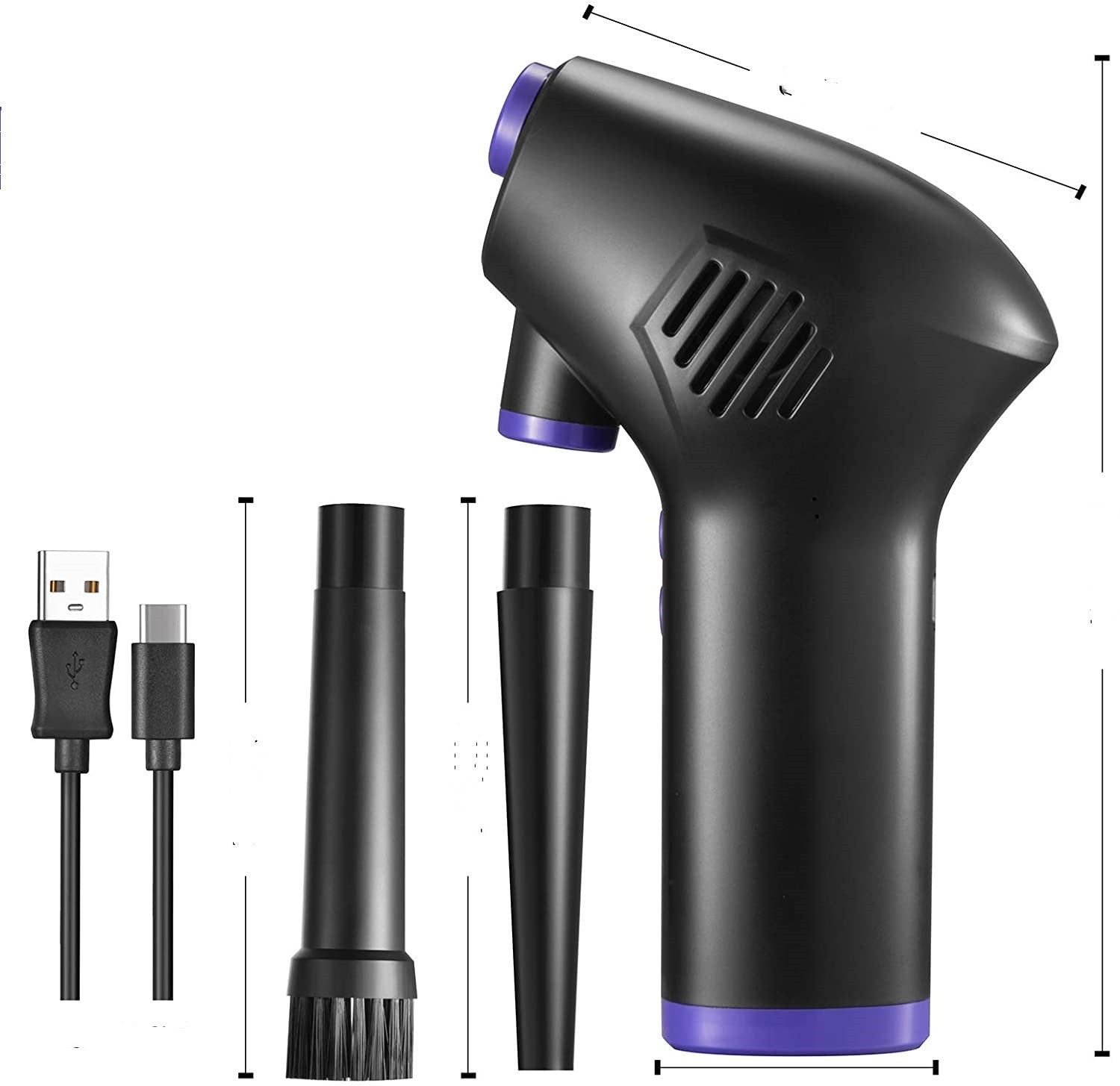 Cordless Electric Air Duster – Compressed Air Blower for Keyboard & Camera Cleaning