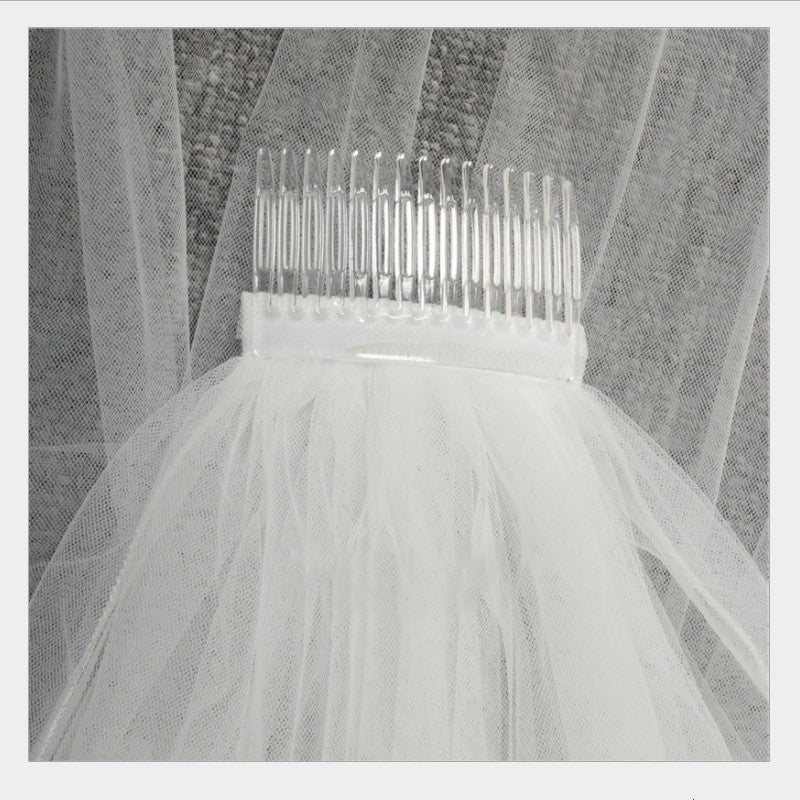 Elegant Wedding Accessories 3 Meters 2 Layer Weddingcomb Wedding Veil